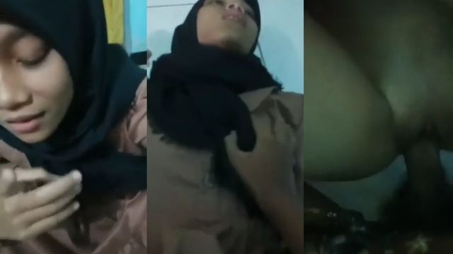 Bokep SMP ABG Hijab Cantik Menikmati Sodokan Ayang