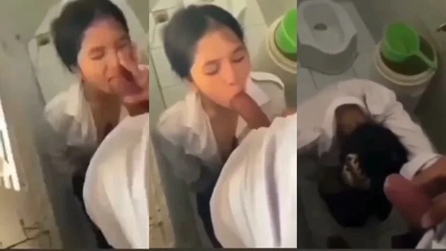 Bokep SMP ABG Mesum Nyepong Pacar di Toilet Sekolah