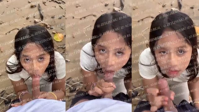 Bokep Indo Konten Alter Zeylinemu Nyepong di Pantai